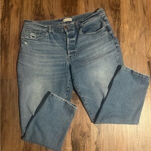 Oliver Logan Button Fly Distressed Jeans